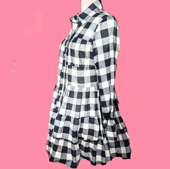 MARQUIS plaid babydoll dress - Picture 1 of 6